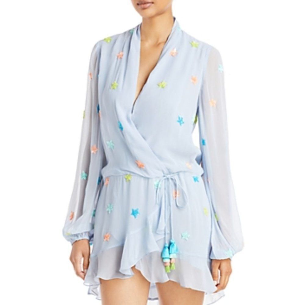 Rococo Sand Georgette Sequined Tunic Mini Dress